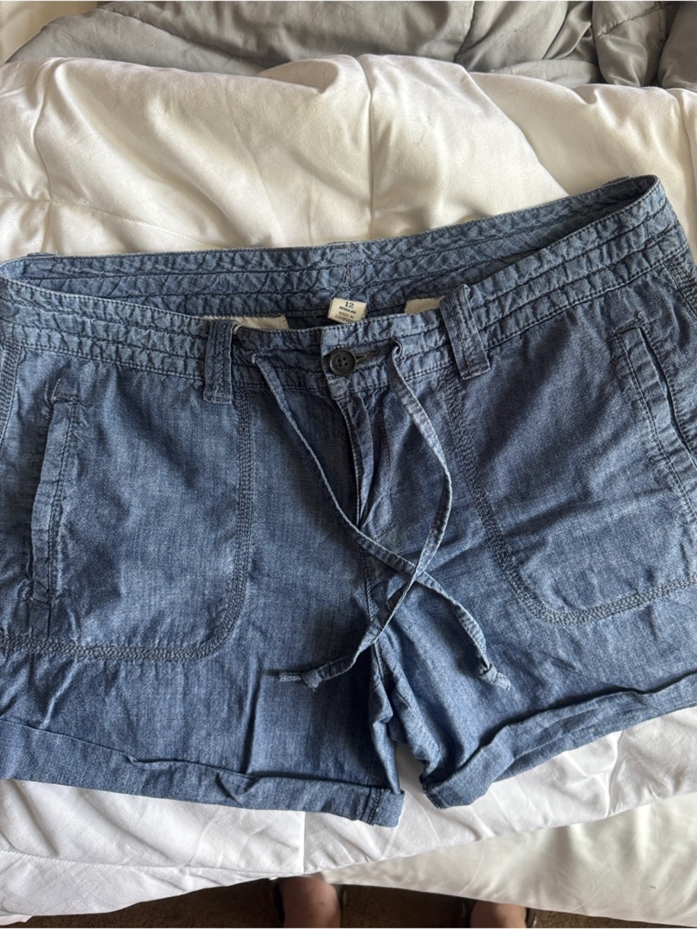 Old Navy Denim-Style Drawstring Shorts - Blue